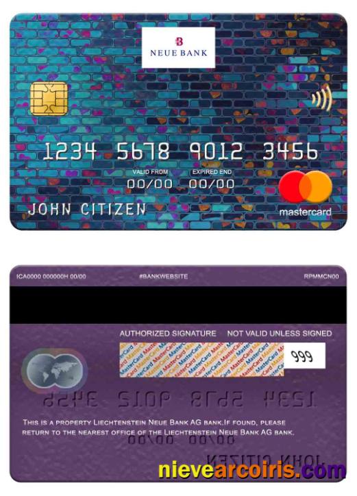 Liechtenstein Neue Bank AG bank mastercard